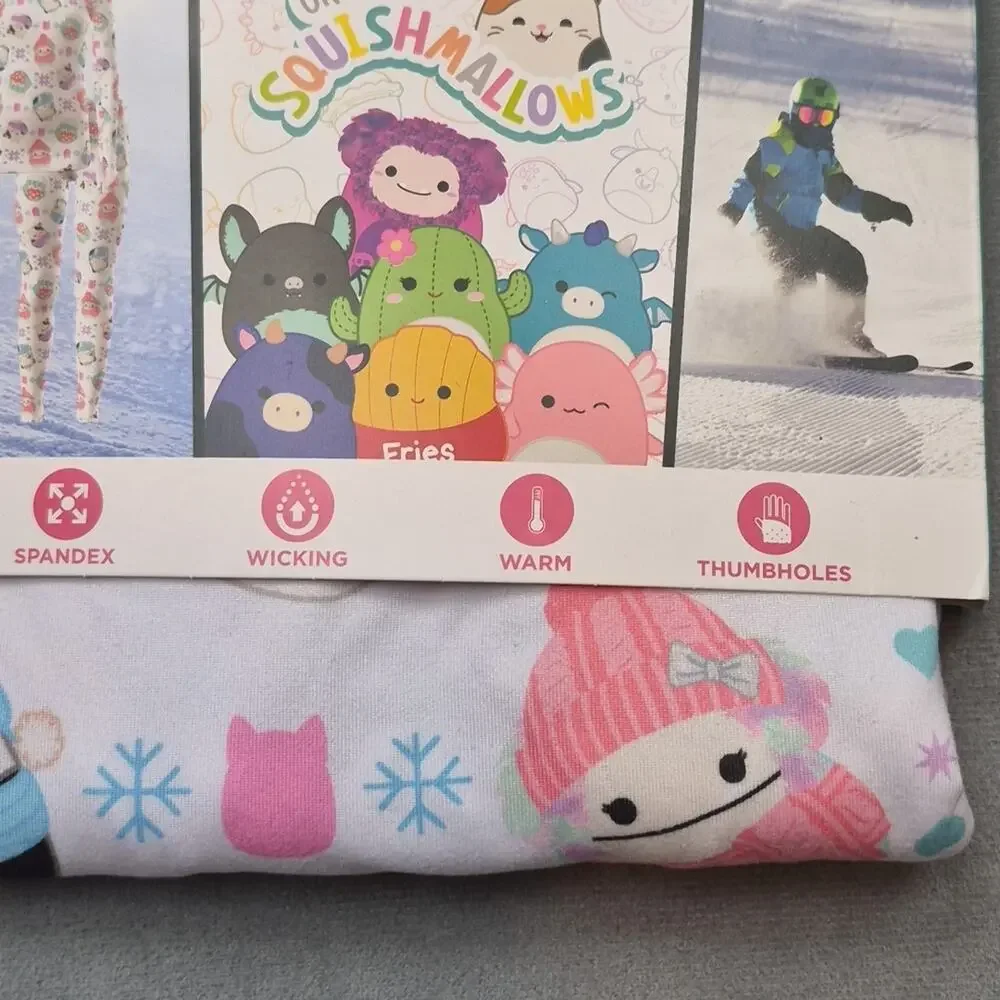 Cuddl Duds Squishmallows 2 Piece Warm Baselayer Set Girls Size 6/7